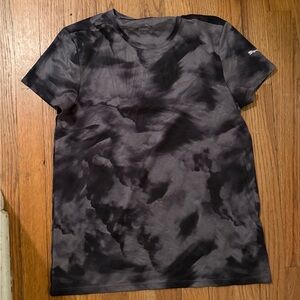 Puma Black and Gray Tie-Dye Short Sleeve Tee